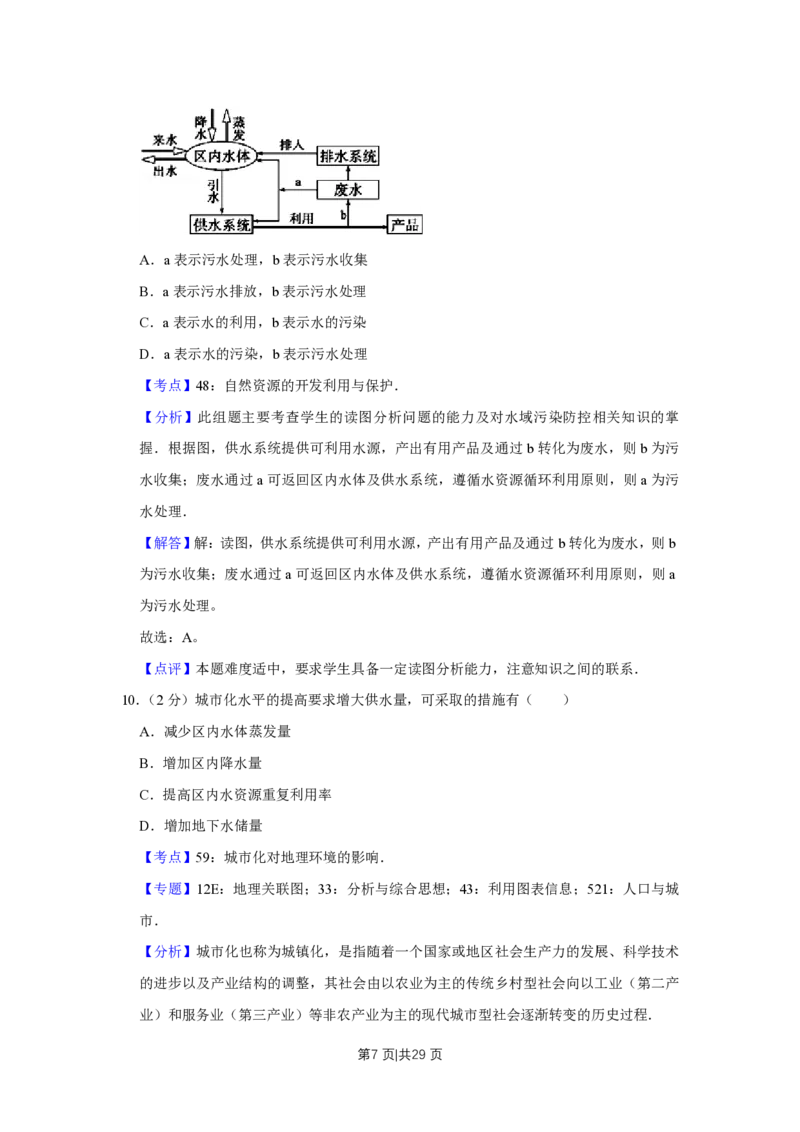 2009年高考地理试卷（江苏）（解析卷）_地理历年高考真题_新&middot;PDF版2008-2025&middot;高考地理真题_地理（按试卷类型分类）2008-2025_自主命题卷&middot;地理（2008-2025）_江苏自主命题&middot;地理（2008-2025）