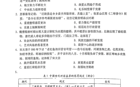 福建省漳州市2025届高三毕业班第四次教学质量检测历史_2025年5月_250513福建省漳州市2025届高三毕业班第四次教学质量检测（漳州四检）（全科）