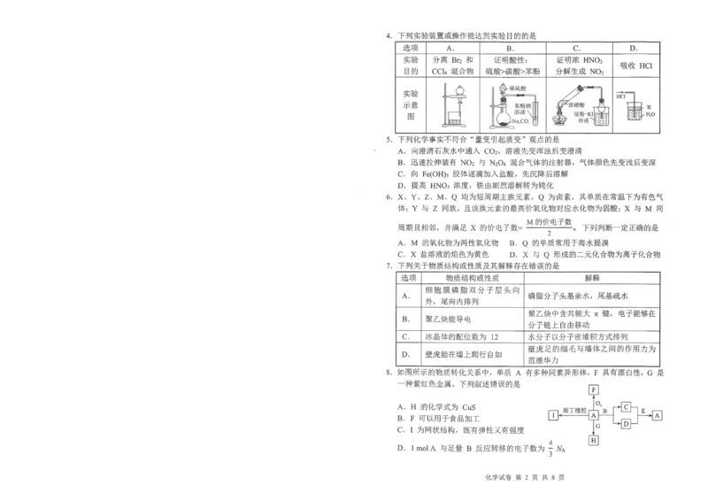 腾云10月联考化学试卷_2025年10月_251019湖北省腾云联盟2026届高三10月联考（全科）_湖北省腾云联盟2026届高三10月联考化学