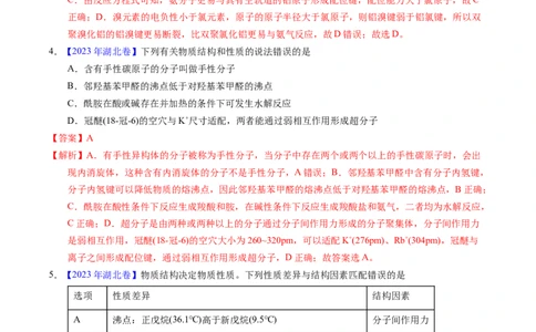 专题31分子结构与性质（解析卷）_近10年高考真题汇编（必刷）_十年（2014-2024）高考化学真题分项汇编（全国通用）_十年（2014-2023）高考化学真题分项汇编（全国通用）