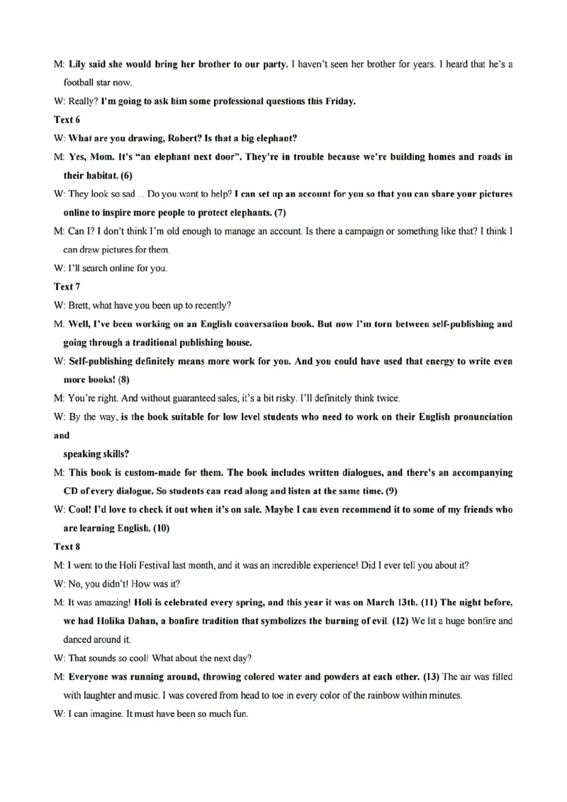 浙江省六校联盟2025届高三下学期5月模拟考试英语答案（图片版）_2025年5月_250526浙江省六校（杭二温中金华一中绍兴一中舟山中学衢州二中）联盟2025届高三5月模拟预测卷（全科）