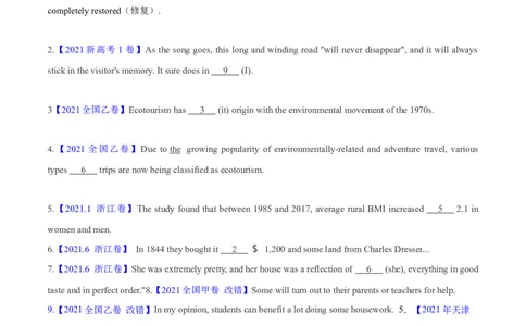 专题02代词、介词和介词短语(学生卷)--十年（2014-2023）高考真题英语分项汇编（全国通用）_近10年高考真题汇编（必刷）_十年（2014-2024）高考英语真题分类汇编（全国通用）