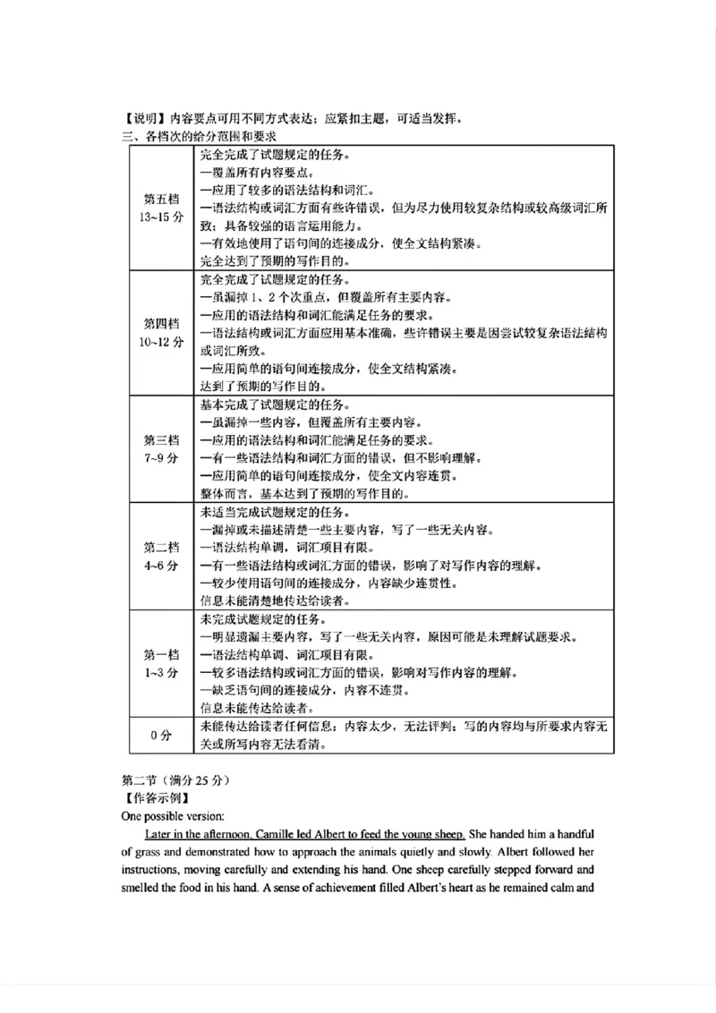 福建省泉州市2025届高中毕业班质量监测（三）英语答案_2025年3月_250308福建省泉州市2025届高中毕业班质量监测（三）（全科）_福建省泉州市2025届高中毕业班质量监测（三）英语