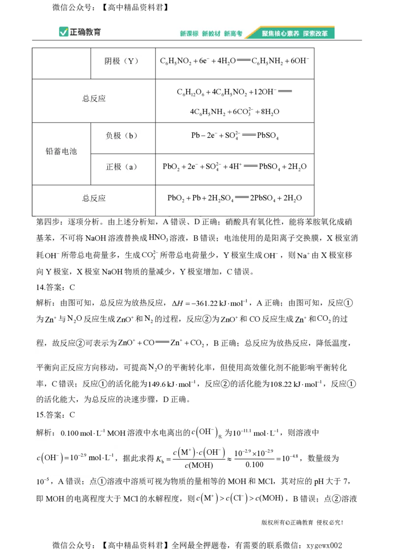 2024届明日之星高考化学精英模拟卷浙江版_2024高考押题卷_72024正确教育全系列_2024明日之星全系列_（新高考）2024《明日之星&middot;高考精英模拟卷》（九科全）各一套