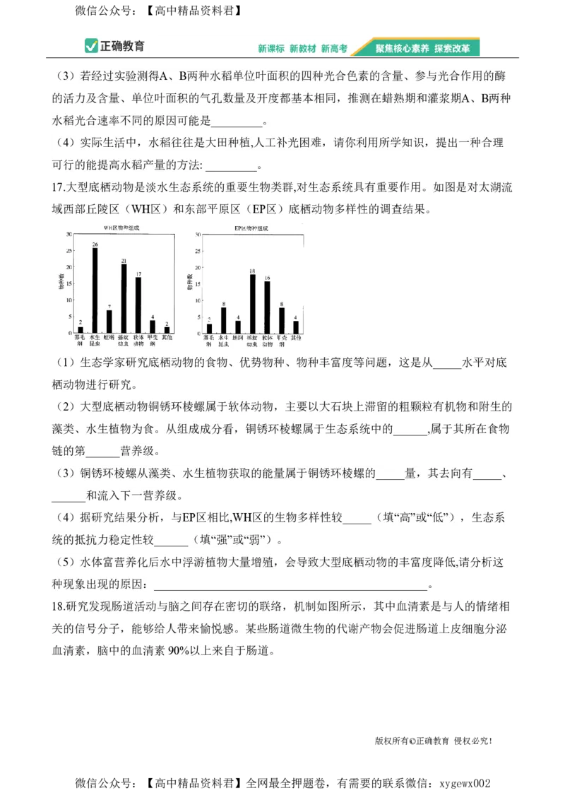 2024届明日之星高考生物精英模拟卷安徽版_2024高考押题卷_72024正确教育全系列_2024明日之星全系列_（新高考）2024《明日之星&middot;高考精英模拟卷》（九科全）各一套