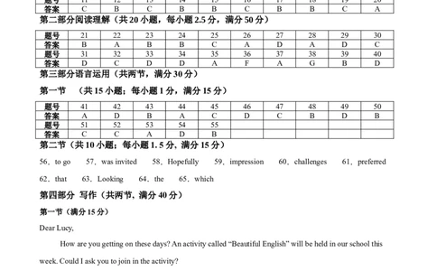 高二英语期中模拟卷（参考答案）（新高考八省专用）(1)_1多考区联考_1014高二期中模拟卷（新八省专用）黄金卷：2024-2025学年高二上学期期中模拟考试