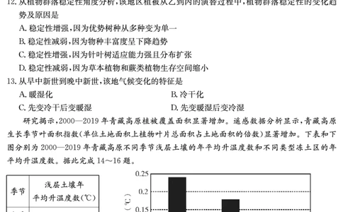 炎德&middot;英才大联考雅礼中学2025届模拟试卷（一）地理_2025年5月_250513湖南省炎德&middot;英才大联考雅礼中学2025届模拟试卷（一）（全科）