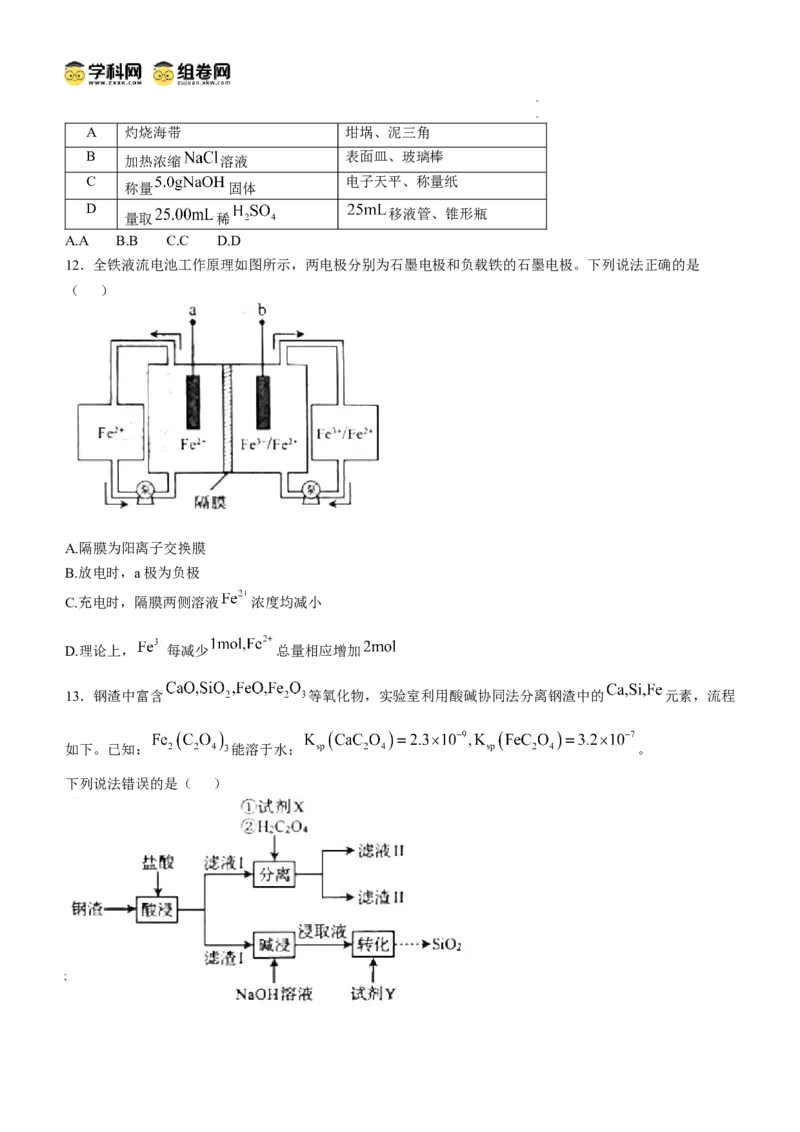 （网络收集版）2025年高考山东化学高考真题文档版（无答案）_1.高考2025全国各省真题+答案_8.高考化学真题及答案更新中_12.山东化学真题