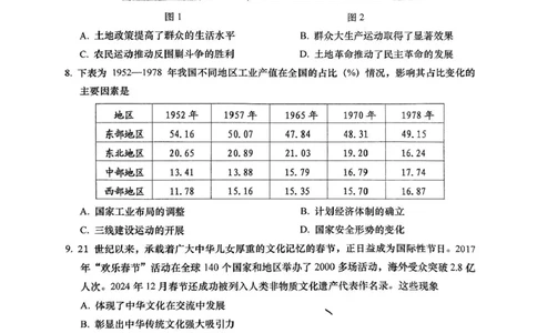 山东省青岛市2024-2025学年高三上学期1月期末考试历史试题+答案_2025年1月_250126山东省青岛市2025届高三1月期末考