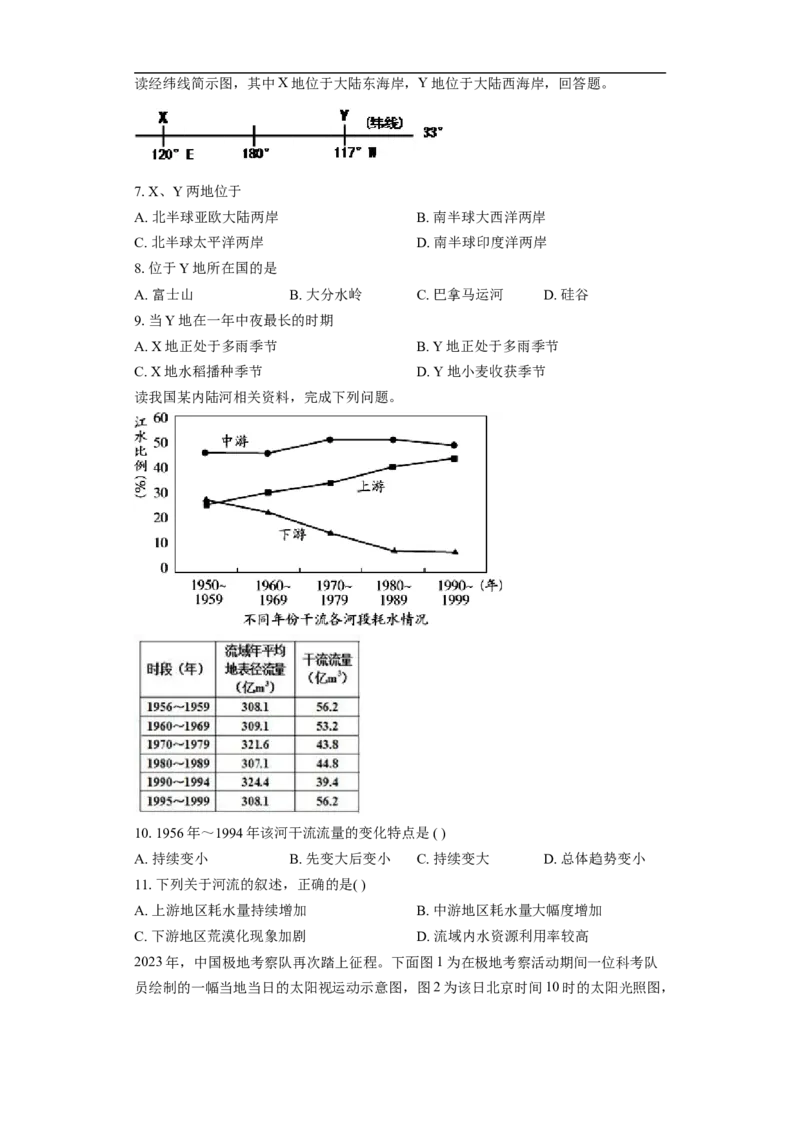 湖南省长沙大学附属中学2025-2026学年高三上学期10月月考地理试题（含答案）_2025年10月_12026年试卷教辅资源等多个文件