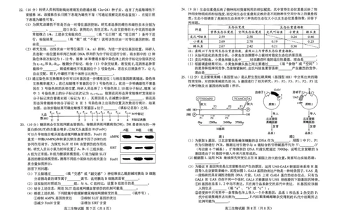 山东省菏泽市2025年高三一模考试生物山东省菏泽市2025年高三一模考试生物_2025年2月_250226山东省菏泽市2025年高三一模考试（全科）_2025届山东省菏泽市高三下学期一模考试生物学
