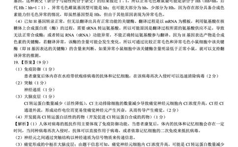 名校教研联盟2026届高考仿真模拟卷（样卷）生物答案_2025年10月_251029名校教研联盟2026届高考仿真模拟卷（样卷）（全科）