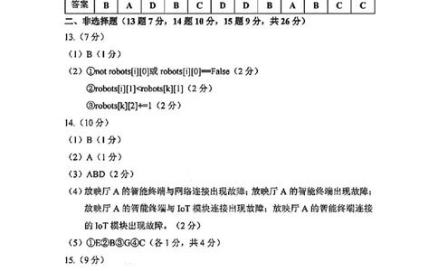 技术答案_2025年3月_250314浙江省金丽衢十二校2025届高三第二次联考（全科）_技术