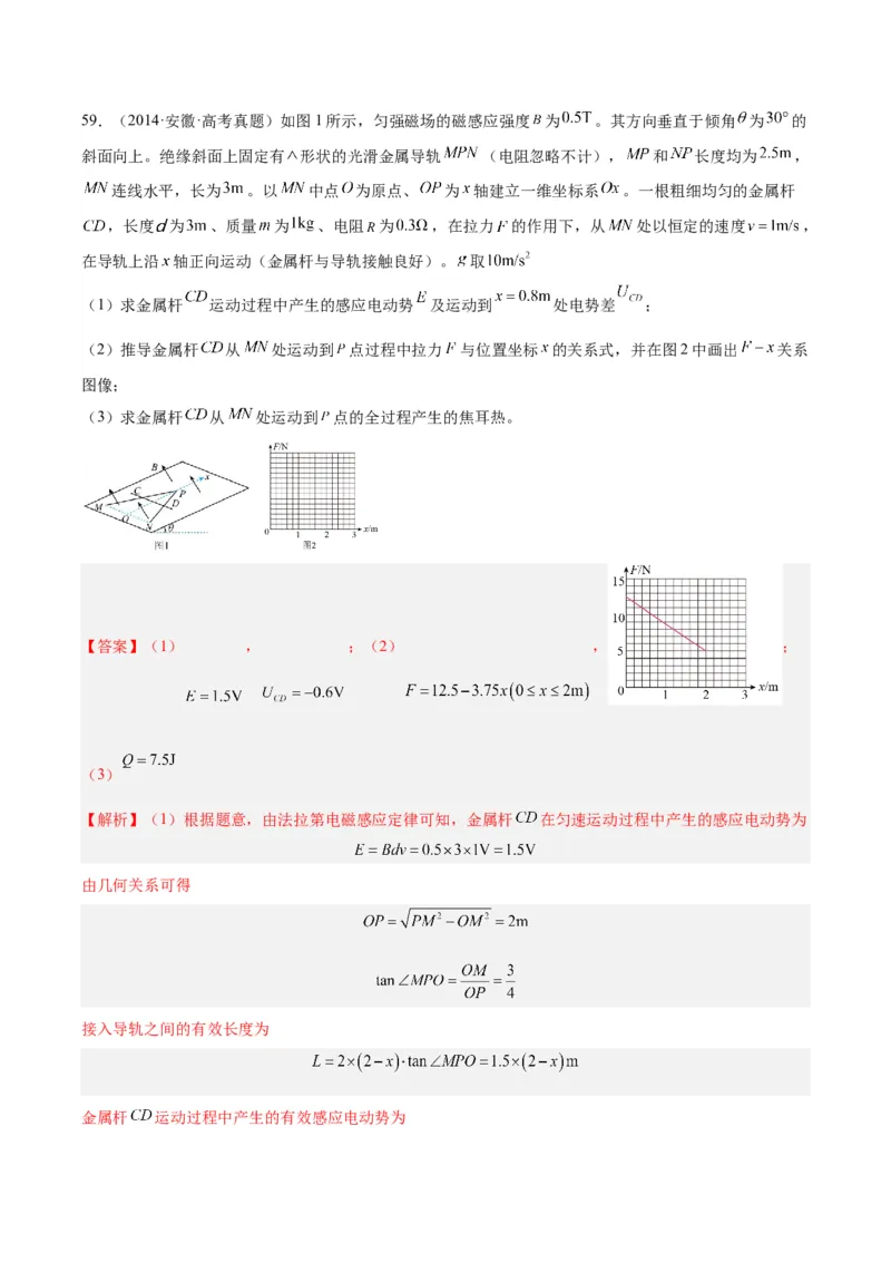 专题50导体棒在导轨上运动问题（二）（解析卷）-十年（2014-2023）高考物理真题分项汇编（全国通用）_近10年高考真题汇编（必刷）_十年（2014-2024）高考物理真题分项汇编（全国通用）