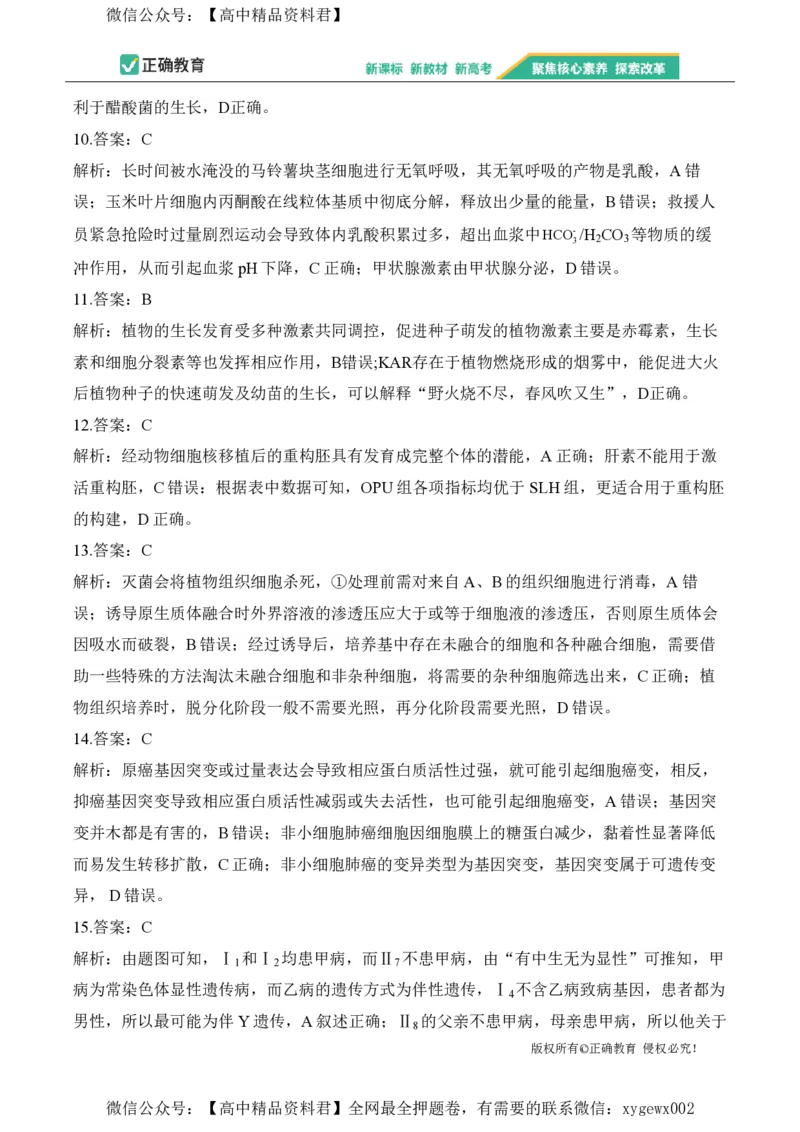 2024届明日之星高考生物精英模拟卷重庆版_2024高考押题卷_72024正确教育全系列_2024明日之星全系列_（新高考）2024《明日之星&middot;高考精英模拟卷》（九科全）各一套