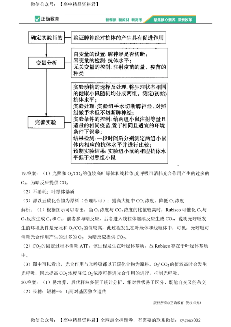 2024届明日之星高考生物精英模拟卷重庆版_2024高考押题卷_72024正确教育全系列_2024明日之星全系列_（新高考）2024《明日之星&middot;高考精英模拟卷》（九科全）各一套