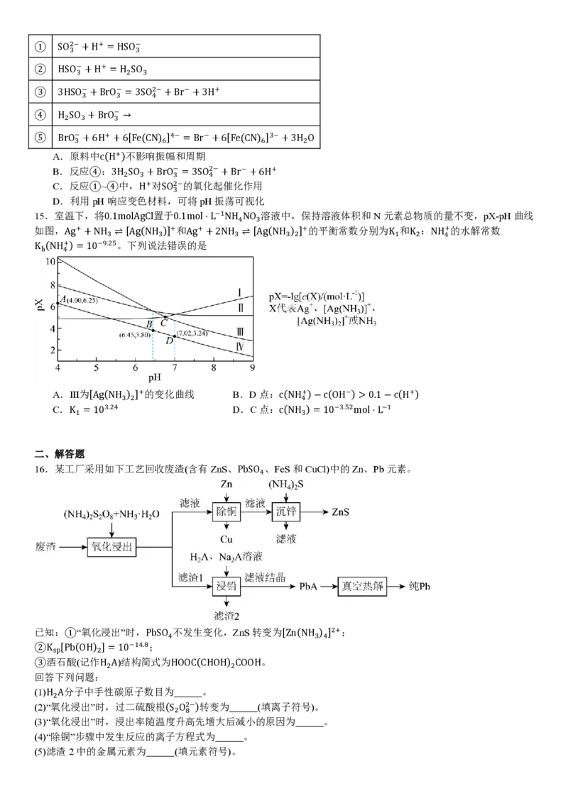 黑、吉、辽、蒙化学-试题_1.高考2025全国各省真题+答案_00.2025各省市高考真题及答案（按省份分类）_20.辽宁卷（9科全）_化学