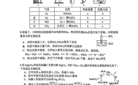 北京市西城区育才学校2025-2026学年高三上学期9月月考化学试题（含答案）_2025年10月_251003北京市西城区育才学校2025-2026学年高三上学期9月月考