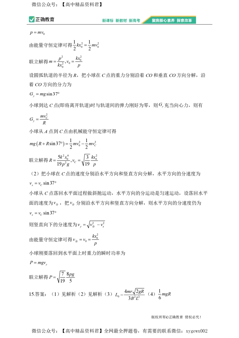 2024届明日之星高考物理精英模拟卷安徽版_2024高考押题卷_72024正确教育全系列_2024明日之星全系列_（新高考）2024《明日之星&middot;高考精英模拟卷》（九科全）各一套