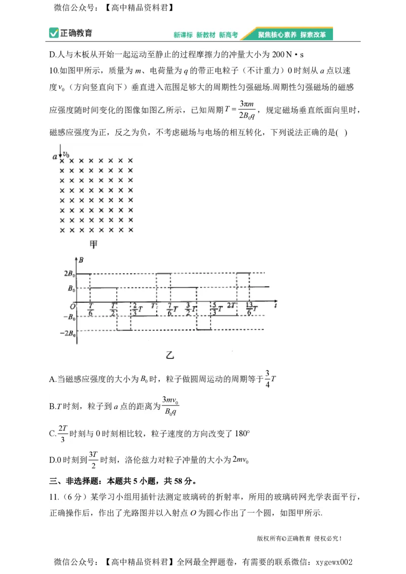 2024届明日之星高考物理精英模拟卷安徽版_2024高考押题卷_72024正确教育全系列_2024明日之星全系列_（新高考）2024《明日之星&middot;高考精英模拟卷》（九科全）各一套