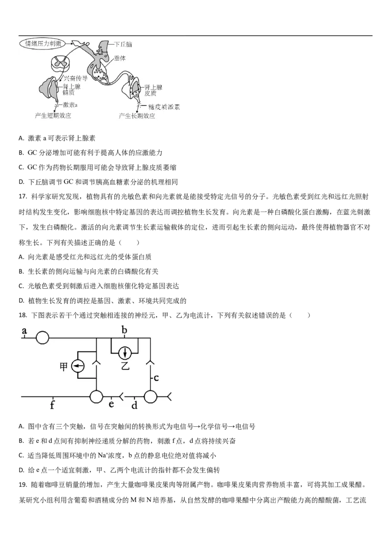 吉林省通化市梅河口市第五中学2024-2025学年高二下学期7月期末生物试题（含答案）_2025年8月_250804吉林省通化市梅河口市第五中学2024-2025学年高二下学期7月期末考试（全科）