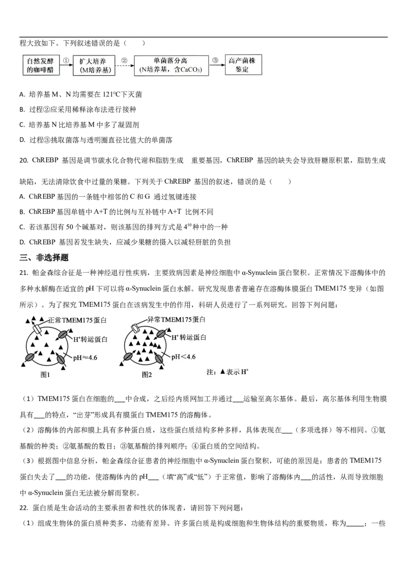 吉林省通化市梅河口市第五中学2024-2025学年高二下学期7月期末生物试题（含答案）_2025年8月_250804吉林省通化市梅河口市第五中学2024-2025学年高二下学期7月期末考试（全科）