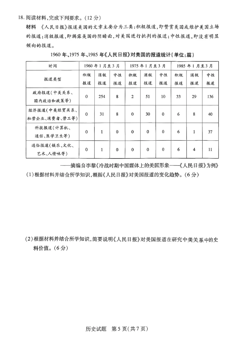 历史试卷_2025年9月_250920河南省天一大联考2026届高三上学期调研考试（全科）_河南省天一大联考2026届高三上学期调研考试历史试卷（含答案）