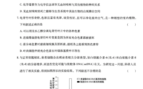 2024王后雄黑龙江专版&mdash;&mdash;生物_2024高考押题卷_22024王hou雄_（新高考）2024王后雄押题预测卷（分科版）_6.生物