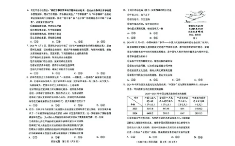吉林省长春市2025届高三下学期质量监测（三）政治试卷（含答案）_2025年4月_250413吉林省长春市2025届高三下学期质量监测（三）（全科）