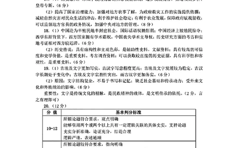 甘肃省兰州市2025届高三下学期诊断考试（一模）历史答案_2025年3月_250308甘肃省兰州市2025届高三下学期诊断考试（一模）（全科）