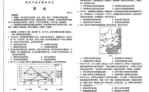 山东省潍坊市2025届高三下学期3月模拟考试历史_2025年3月_250323山东省潍坊市2025届高三下学期3月模拟考试（全科）_山东省潍坊市2025届高三下学期3月模拟考试历史