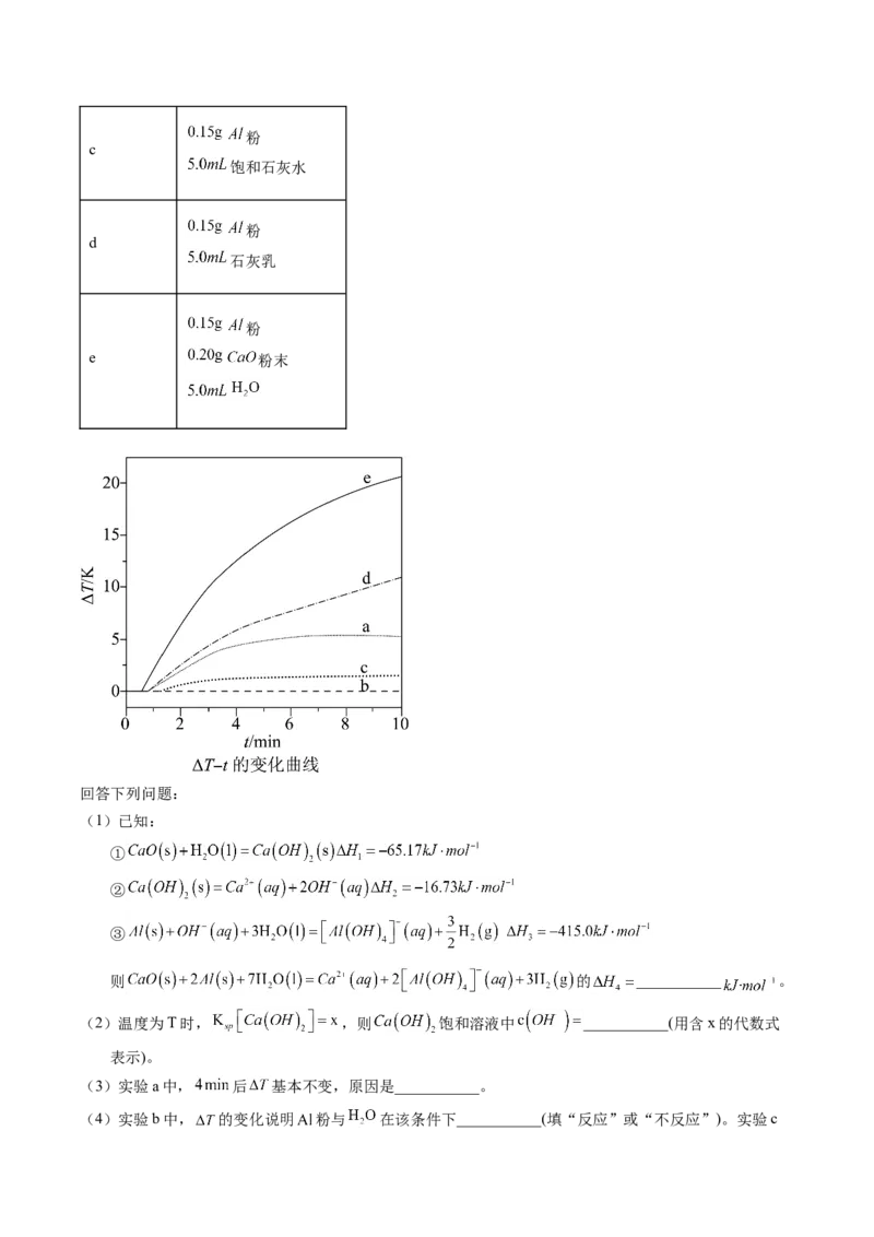 专题65原理综合题&mdash;&mdash;反应热+速率+平衡（原卷卷）_近10年高考真题汇编（必刷）_十年（2014-2024）高考化学真题分项汇编（全国通用）