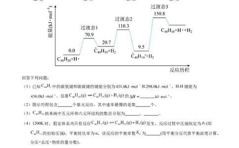 专题65原理综合题&mdash;&mdash;反应热+速率+平衡（原卷卷）_近10年高考真题汇编（必刷）_十年（2014-2024）高考化学真题分项汇编（全国通用）