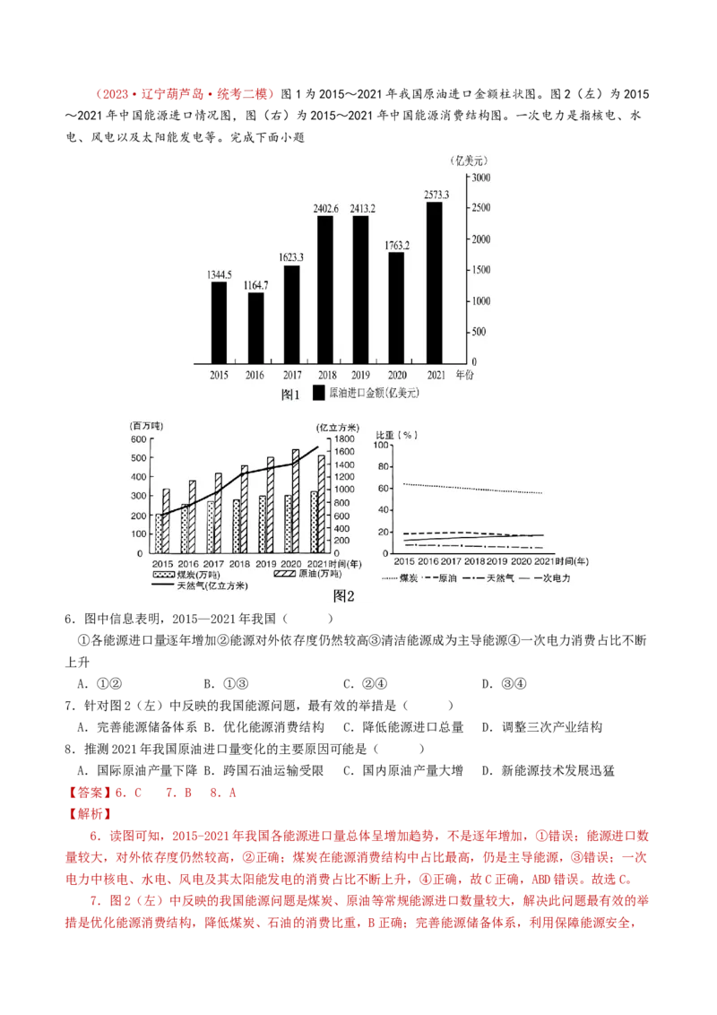 专题07自然灾害与地理信息技术-学易金卷：2023年高考真题和模拟题地理分项汇编（解析卷）_近10年高考真题汇编（必刷）_十年（2014-2024）高考地理真题分项汇编（全国通用）
