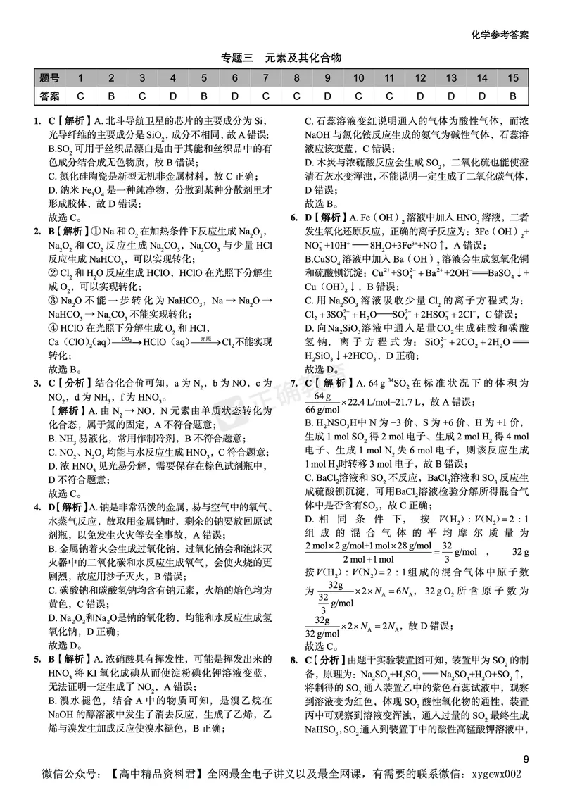 全国卷《正确小卷》2024总复习化学质检卷答案_2024高考押题卷_72024正确教育全系列_2024年正确小卷全系列_（全国版）2024《正确小卷&middot;复习质检卷》（九科全）各两套