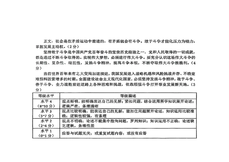 山东省临沂市普通高中学业水平等级考试模拟试题政治答案_2025年5月_250514山东省临沂市普通高中学业水平等级考试模拟试题（临沂二模）（全科）