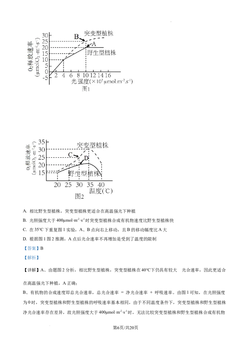 树德中学高2023级高三上开学考试+生物答案_2025年9月_250903四川省成都市树德中学高2023级高三上开学考试（全科）_四川省成都市树德中学高2023级高三上开学考试生物