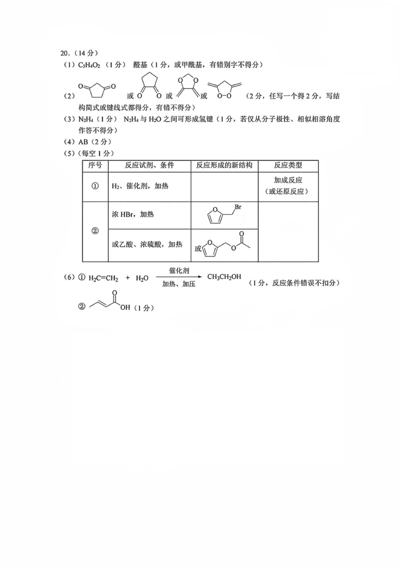 答案_2025年2月_2502202025届广东省深圳市高三下学期第一次调研考试（全科）_2025届广东省深圳市高三下学期第一次调研考试化学