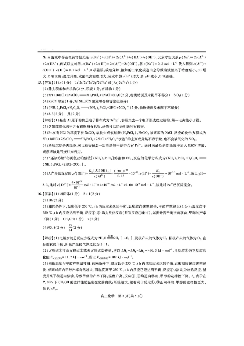 江西省上进联考2025届高三年级5月联合测评化学答案_2025年5月_250511江西省稳派上进联考2025届高三年级5月联合测评（全科）