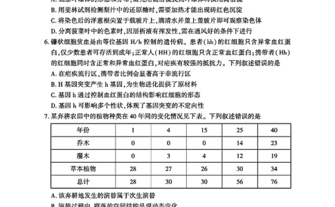 宜昌市2026届高三九月起点考试生物_2025年9月_250920湖北省宜昌市2026届高三九月起点考试（全科）