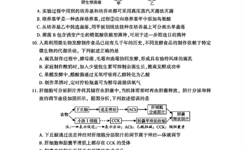 宜昌市2026届高三九月起点考试生物_2025年9月_250920湖北省宜昌市2026届高三九月起点考试（全科）