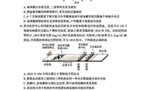 宜昌市2026届高三九月起点考试生物_2025年9月_250920湖北省宜昌市2026届高三九月起点考试（全科）