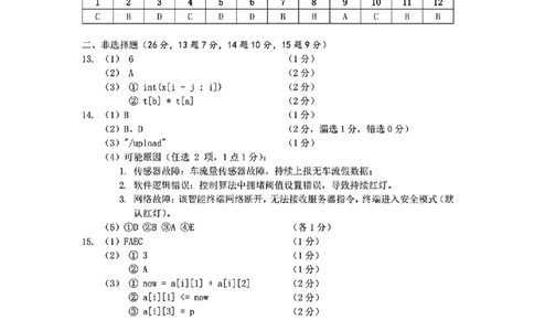 技术试卷答案_2025年5月_250526浙江省六校（杭二温中金华一中绍兴一中舟山中学衢州二中）联盟2025届高三5月模拟预测卷（全科）_浙江省六校联盟2025届高三下学期5月模拟考试技术