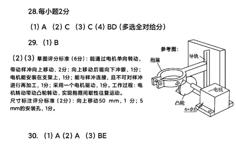 技术试卷答案_2025年5月_250526浙江省六校（杭二温中金华一中绍兴一中舟山中学衢州二中）联盟2025届高三5月模拟预测卷（全科）_浙江省六校联盟2025届高三下学期5月模拟考试技术