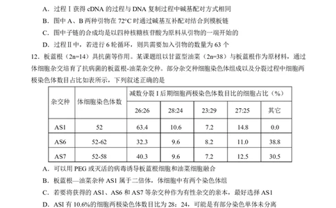 福建省厦门市第一中学2024-2025学年高三下学期第一次质检模拟生物学试题（含答案）_2025年2月_250227福建省厦门市第一中学2024-2025学年高三下学期第一次质检模拟
