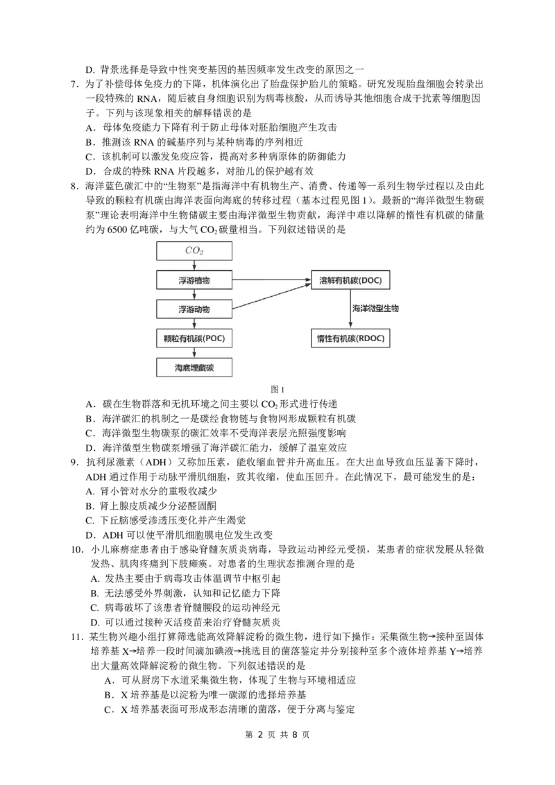 大湾区联考（二）生物学试题_2025年4月_250424广东省大湾区2025届普通高中毕业年级联合模拟考试（二）（大湾区二模）_广东省大湾区2025届普通高中毕业年级联合模拟考试（二）生物