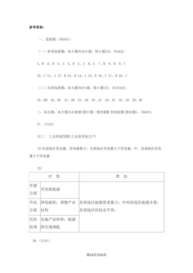 2008年高考地理试卷（江苏）（解析卷）_地理历年高考真题_新&middot;PDF版2008-2025&middot;高考地理真题_地理（按试卷类型分类）2008-2025_自主命题卷&middot;地理（2008-2025）_江苏自主命题&middot;地理（2008-2025）