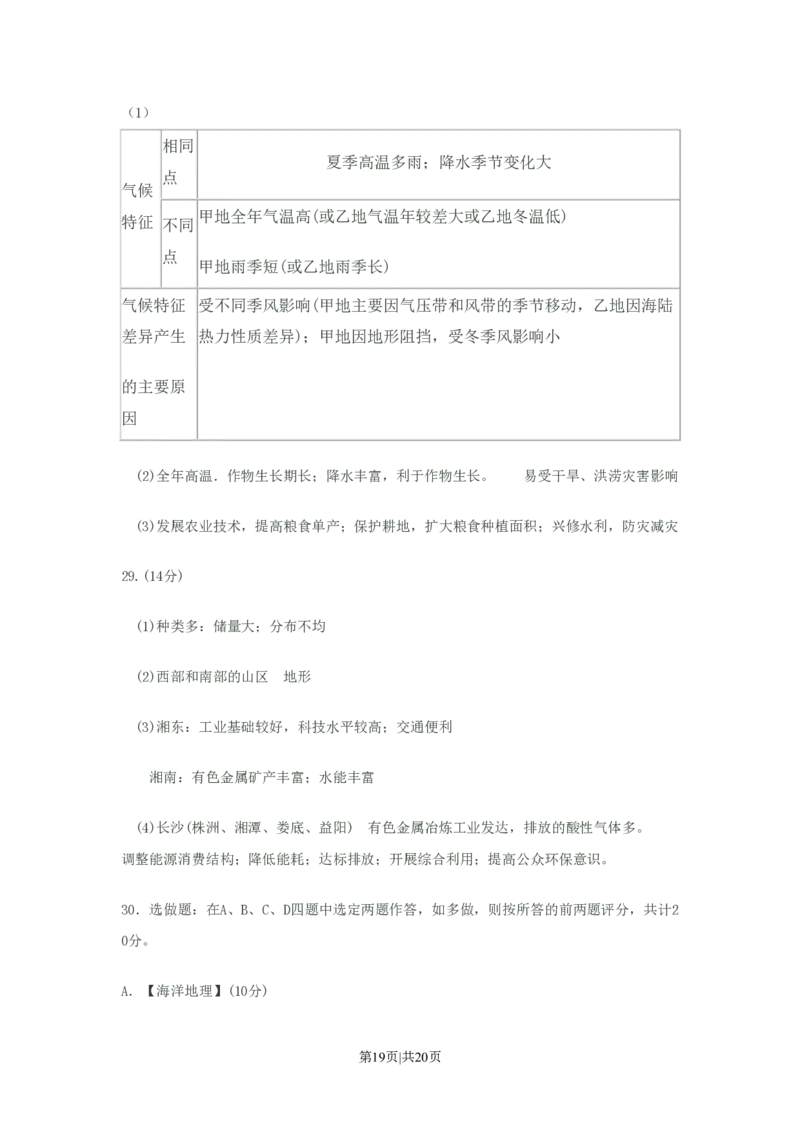 2008年高考地理试卷（江苏）（解析卷）_地理历年高考真题_新&middot;PDF版2008-2025&middot;高考地理真题_地理（按试卷类型分类）2008-2025_自主命题卷&middot;地理（2008-2025）_江苏自主命题&middot;地理（2008-2025）