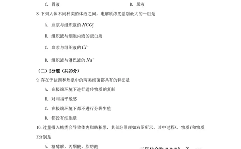 2009年高考生物试卷（上海）（空白卷）_生物历年高考真题_新&middot;PDF版2008-2025&middot;高考生物真题_生物（按试卷类型分类）2008-2025_自主命题卷&middot;生物（2008-2025）_上海自主命题&middot;生物（2008-2022）