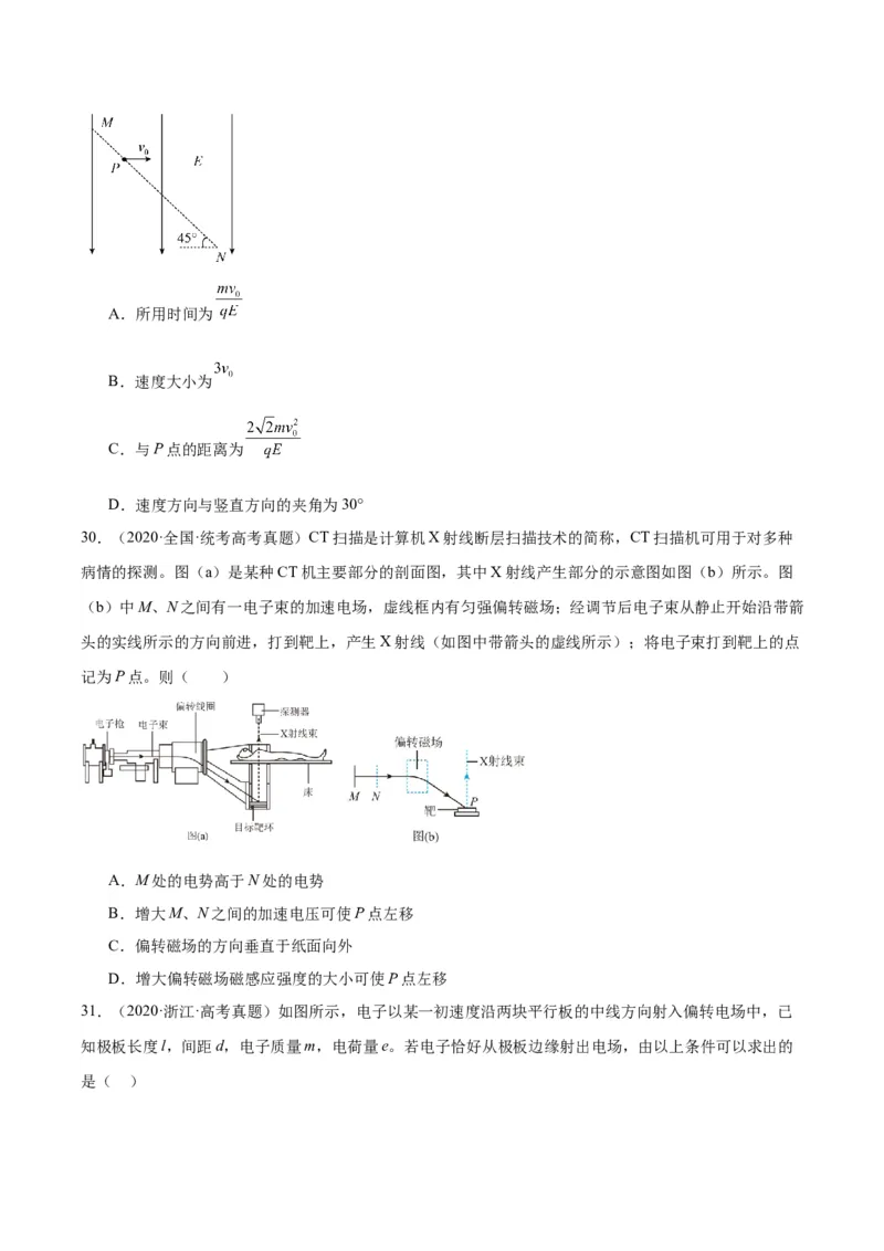 专题39带电粒子在电场运动（一）（原卷卷）-十年（2014-2023）高考物理真题分项汇编（全国通用）_近10年高考真题汇编（必刷）_十年（2014-2024）高考物理真题分项汇编（全国通用）